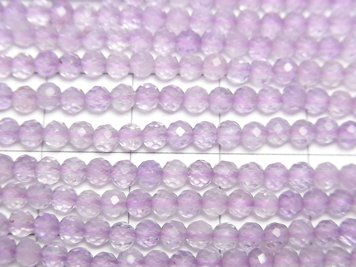 Pink Amethyst AA++ Faceted Round 3mm 1strand beads (approx. 15 inches/37 cm) High Quality!
