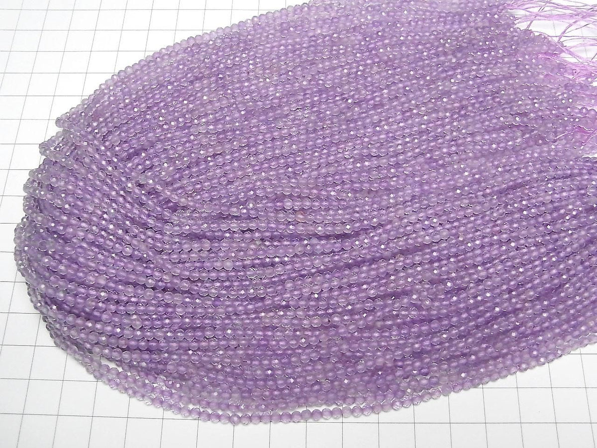 Pink Amethyst AA++ Faceted Round 3mm 1strand beads (approx. 15 inches/37 cm) High Quality!