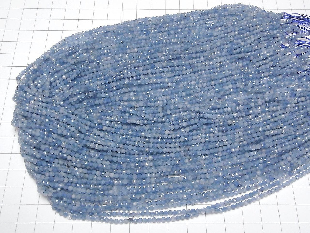 Aquamarine AAA- Faceted Round 2.5mm 1strand beads (aprx.15inch/37cm)High Quality!