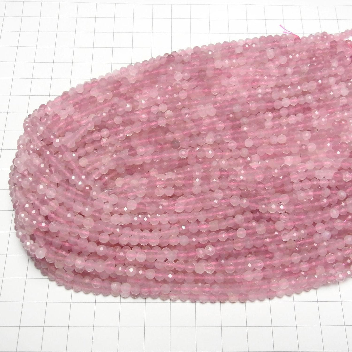 Deep Rose Quartz AA++ Faceted Round 4mm 1strand beads (approx. 15 inches/37 cm) High Quality!