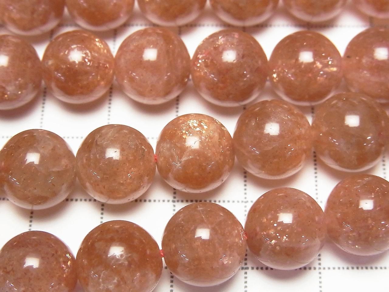 Sunstone AA++ Round 11mm 1/4 or 1strand beads (aprx.15inch/38cm)