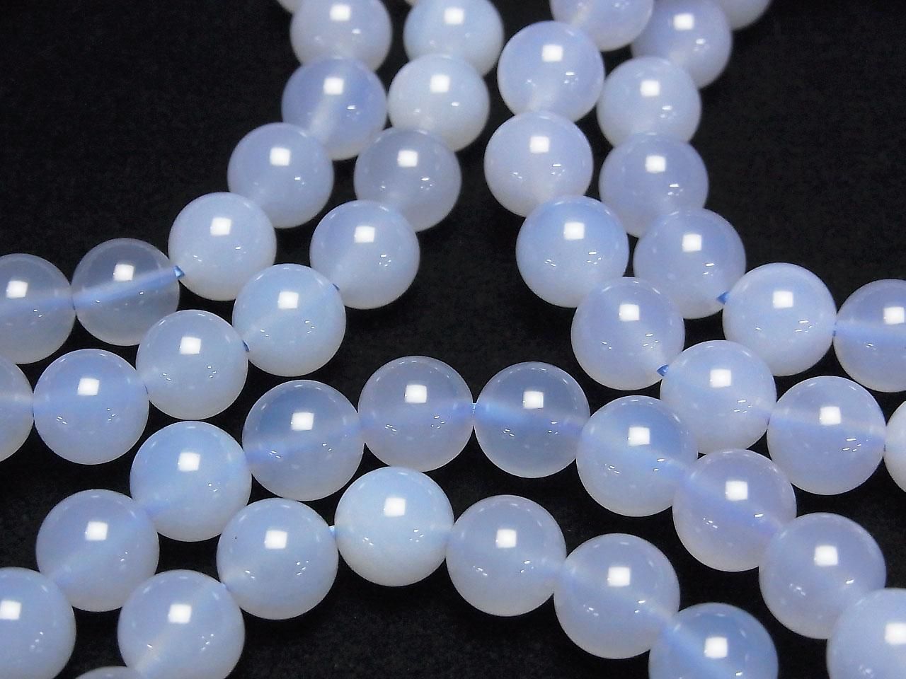Natural color Blue chalcedony AAA- Round 8mm 1strand beads (Bracelet)
