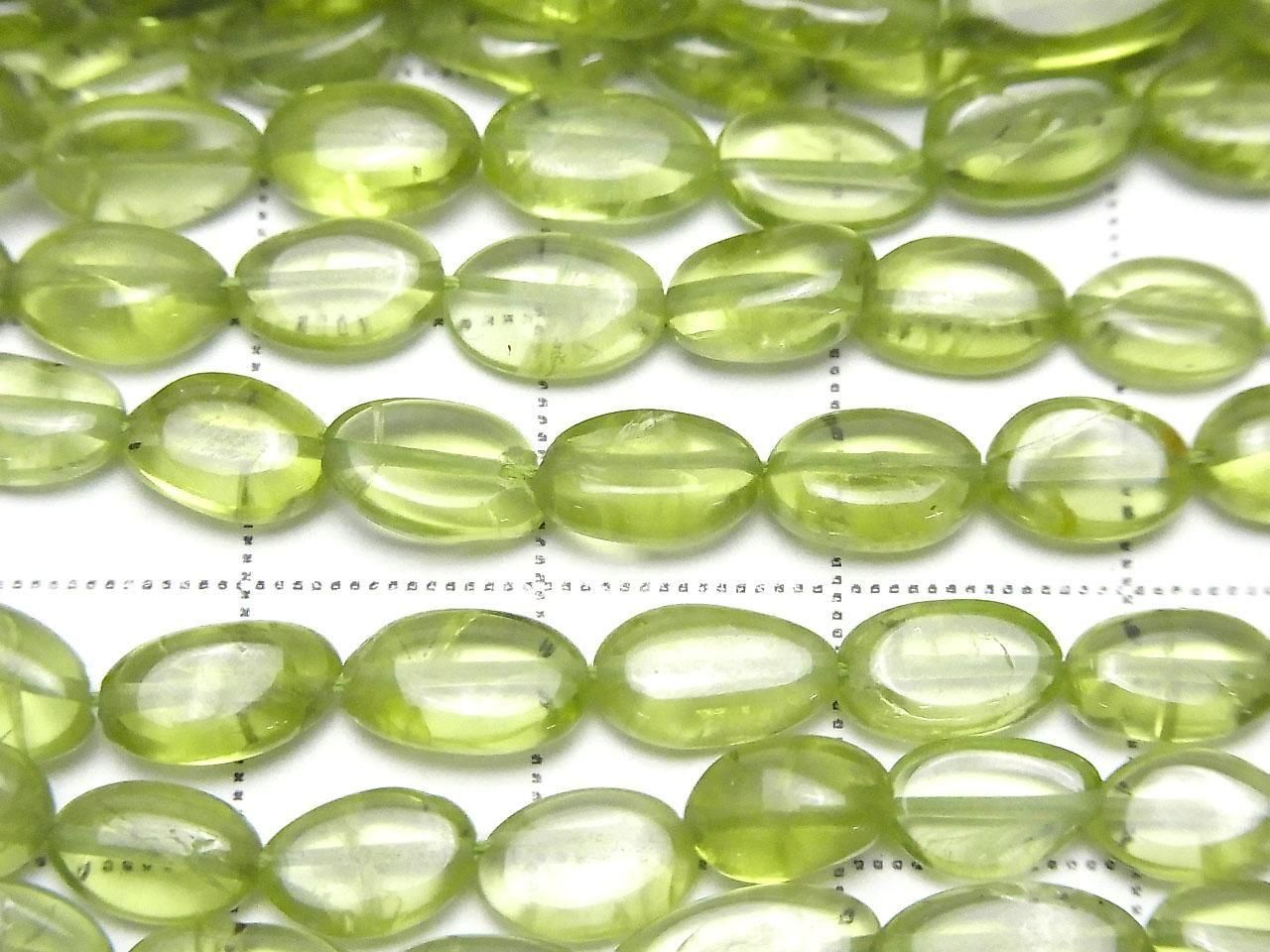 Peridot AA++ Oval half or 1strand beads (aprx.15inch/38cm)
