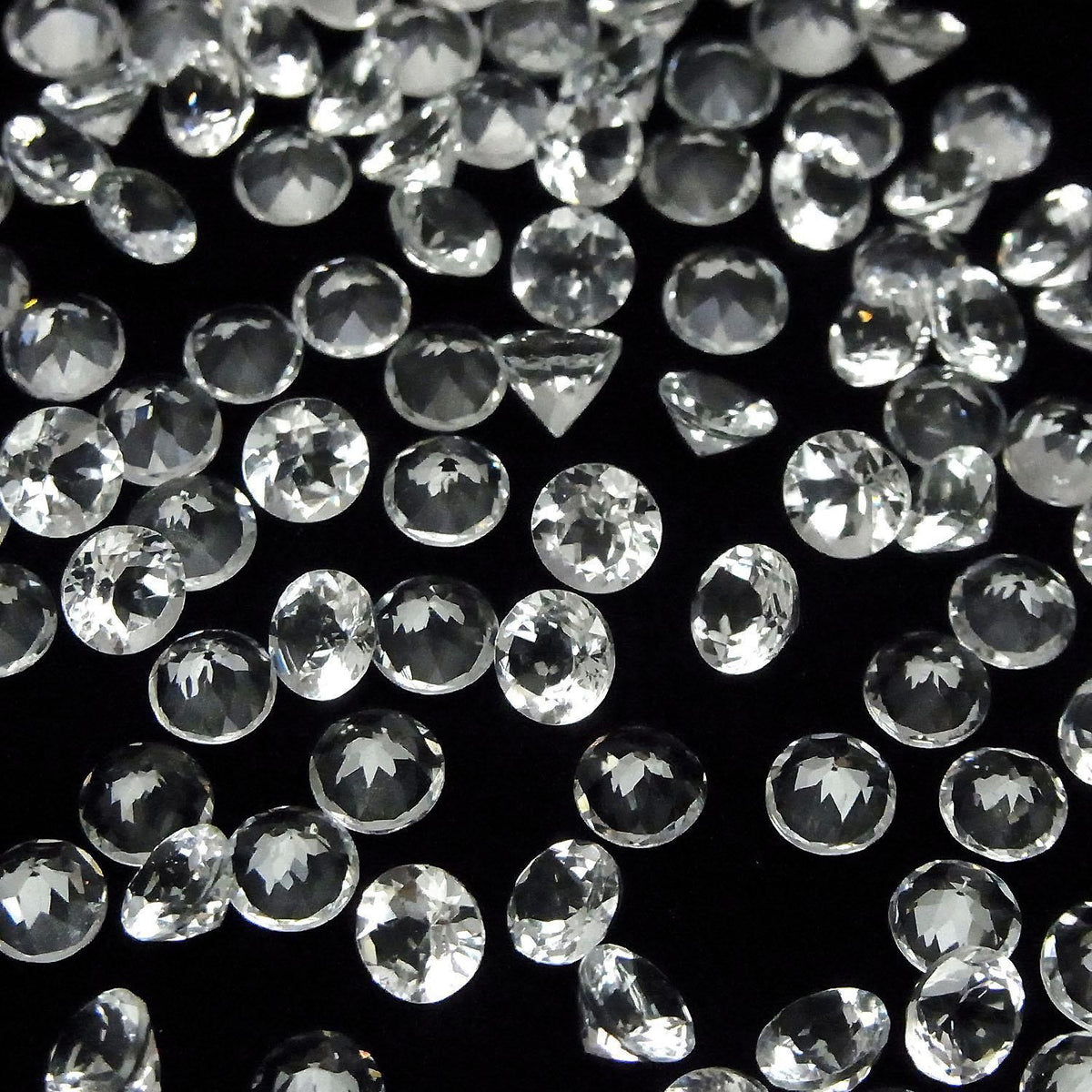 High Quality Goshenite AAA Loose Stone Round Faceted 6x6mm 2pcs