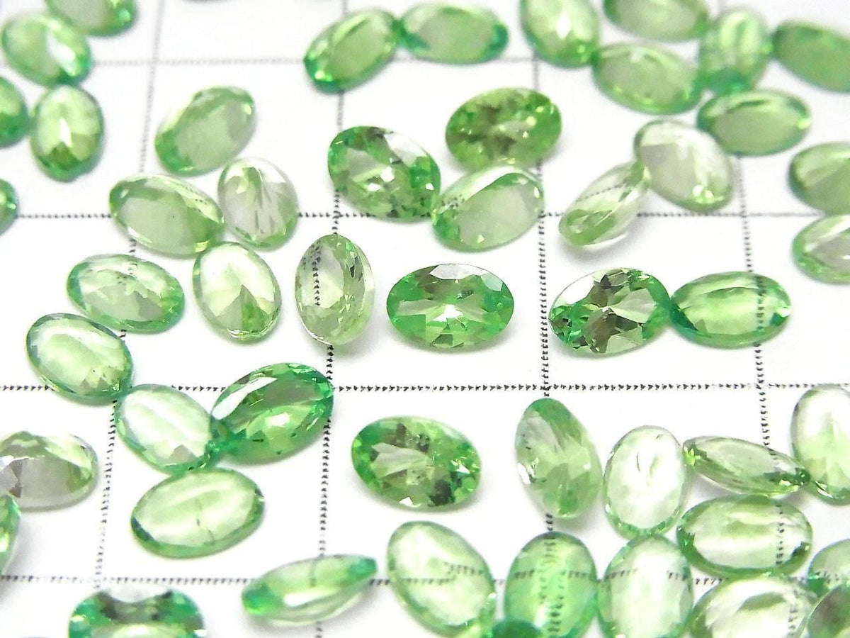 High Quality Tsavorite Garnet AAA Loose stone Oval Faceted 6x4mm 1pc