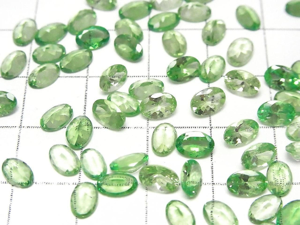 High Quality Tsavorite Garnet AAA Loose stone Oval Faceted 6x4mm 1pc