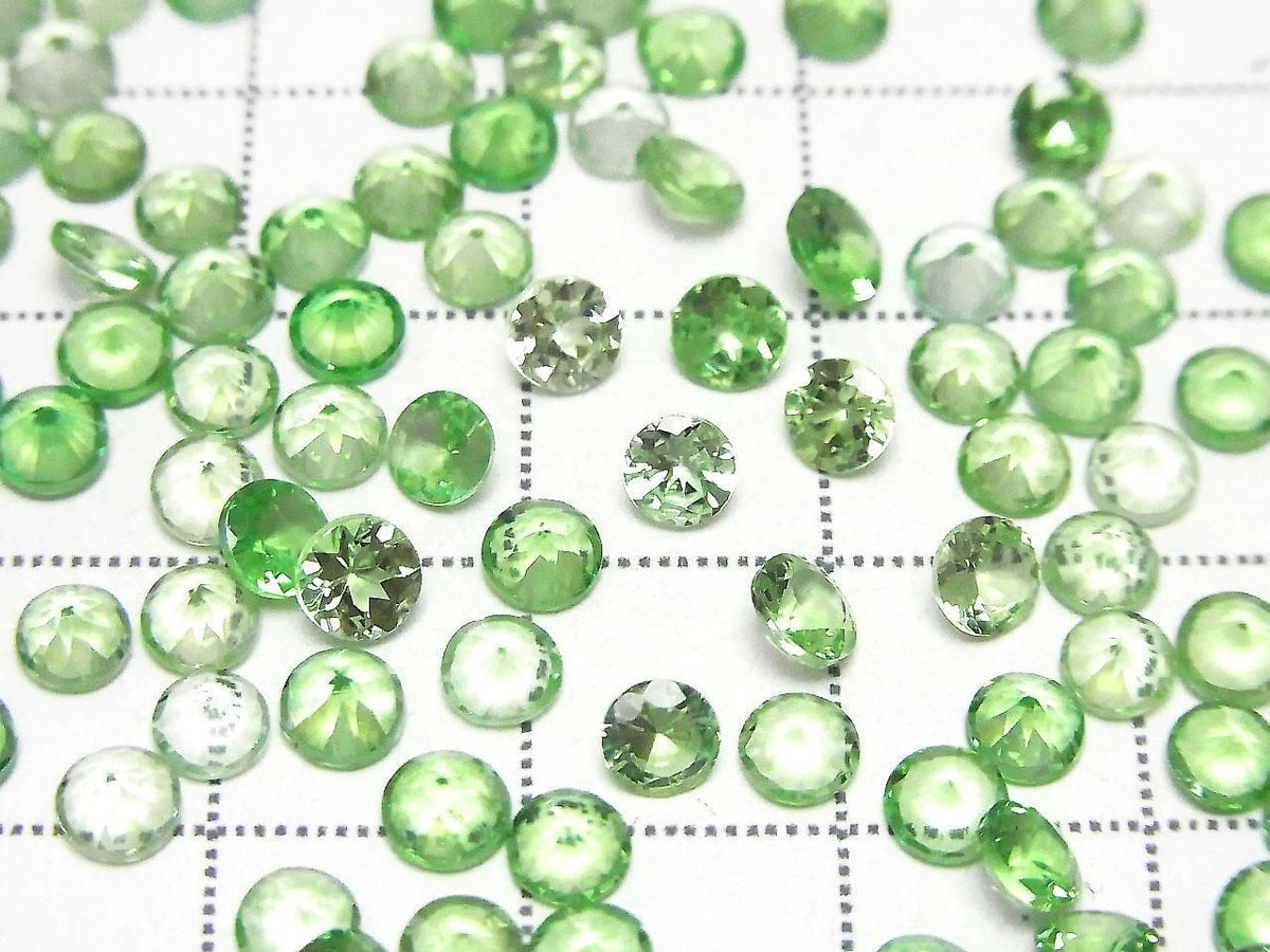 High Quality Tsavorite Garnet AAA Loose stone Round Faceted 4x4mm 1pc