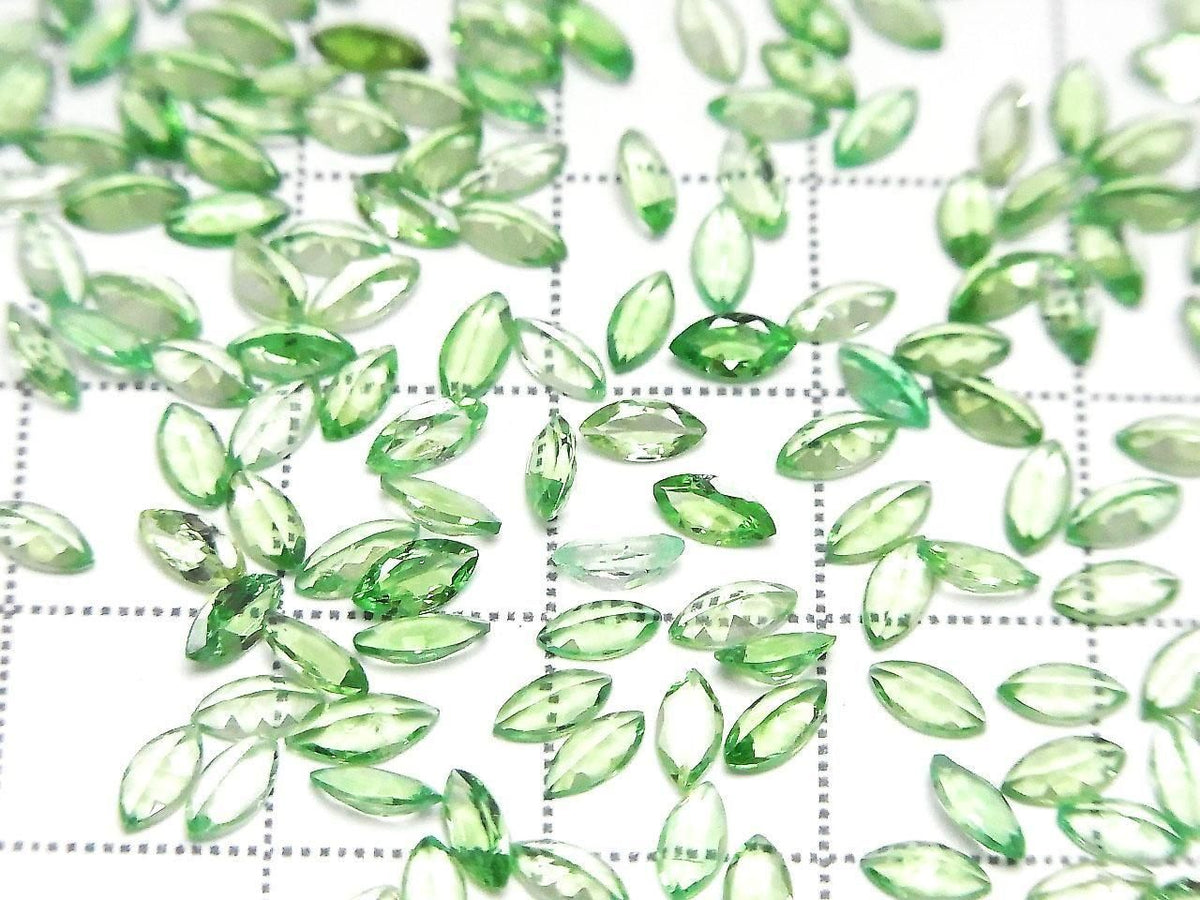 High Quality Tsavorite Garnet AAA Loose stone Marquise Faceted 6x3mm 2pcs