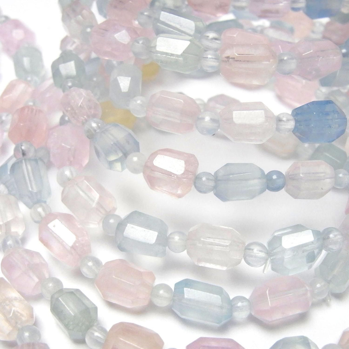 Beryl Mix (Multicolor Aquamarine) AAA- Faceted Nugget 1strand beads (Bracelet)