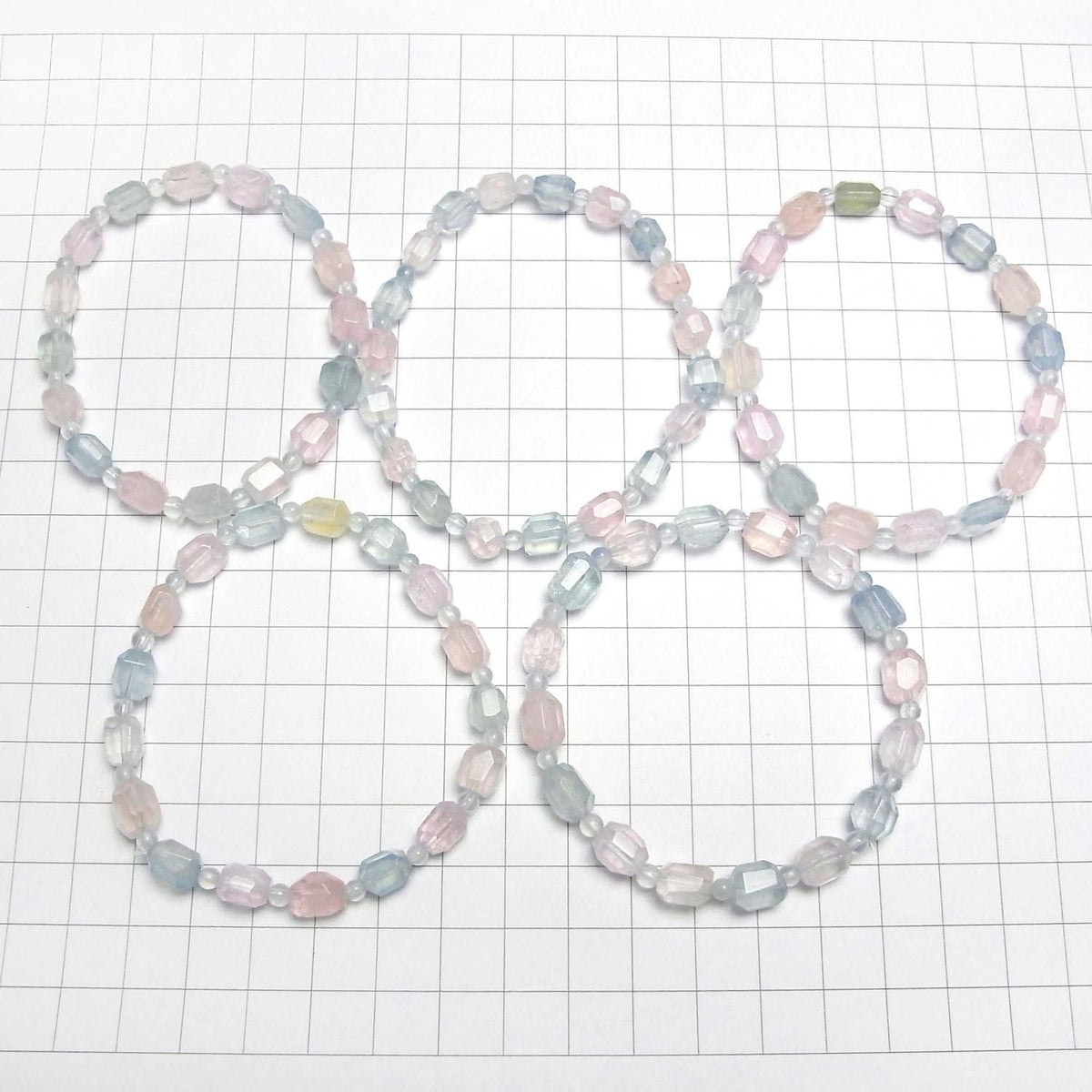 Beryl Mix (Multicolor Aquamarine) AAA- Faceted Nugget 1strand beads (Bracelet)