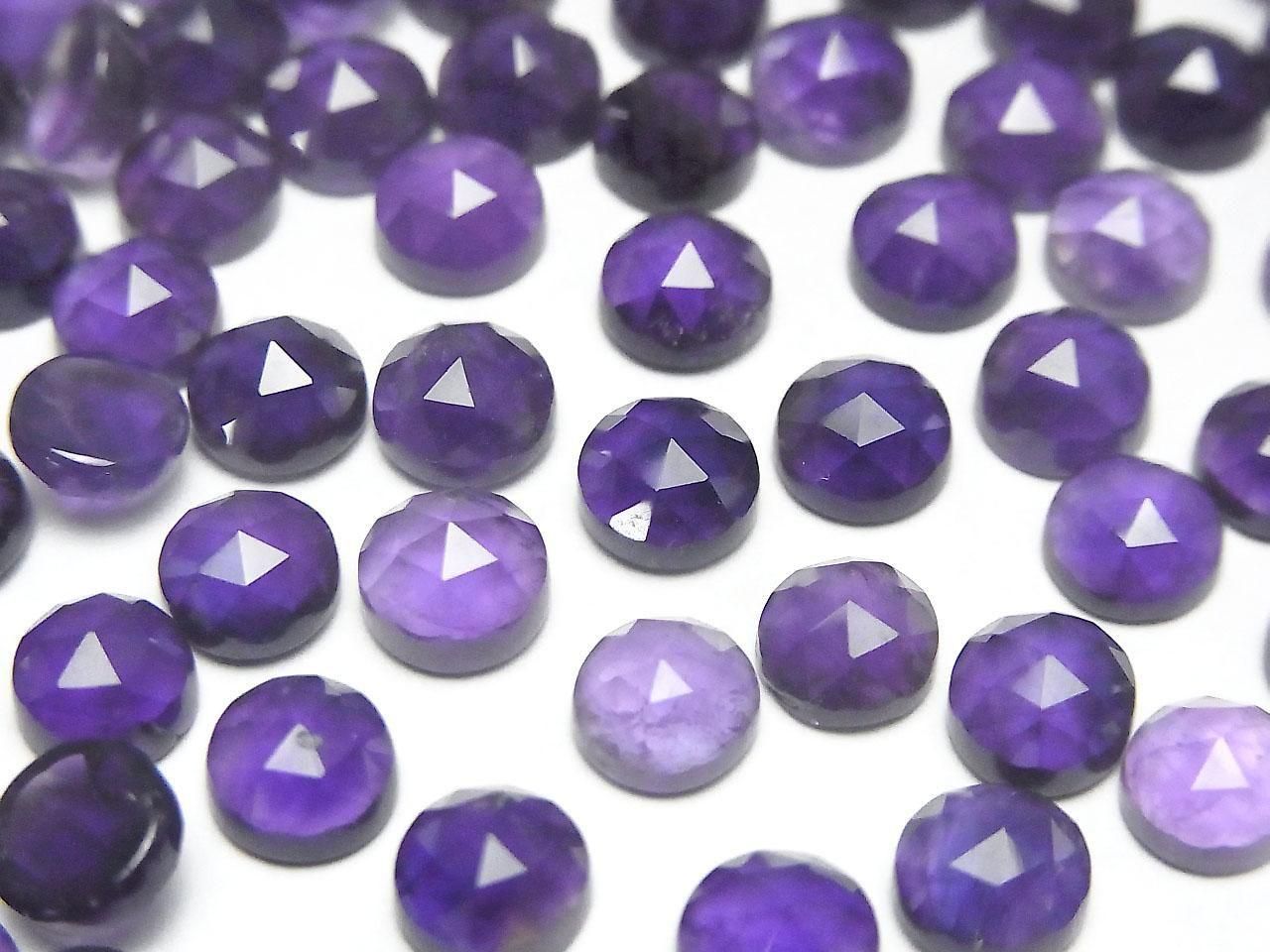 Amethyst AA++ Round Rose Cut 6x6mm 3pcs