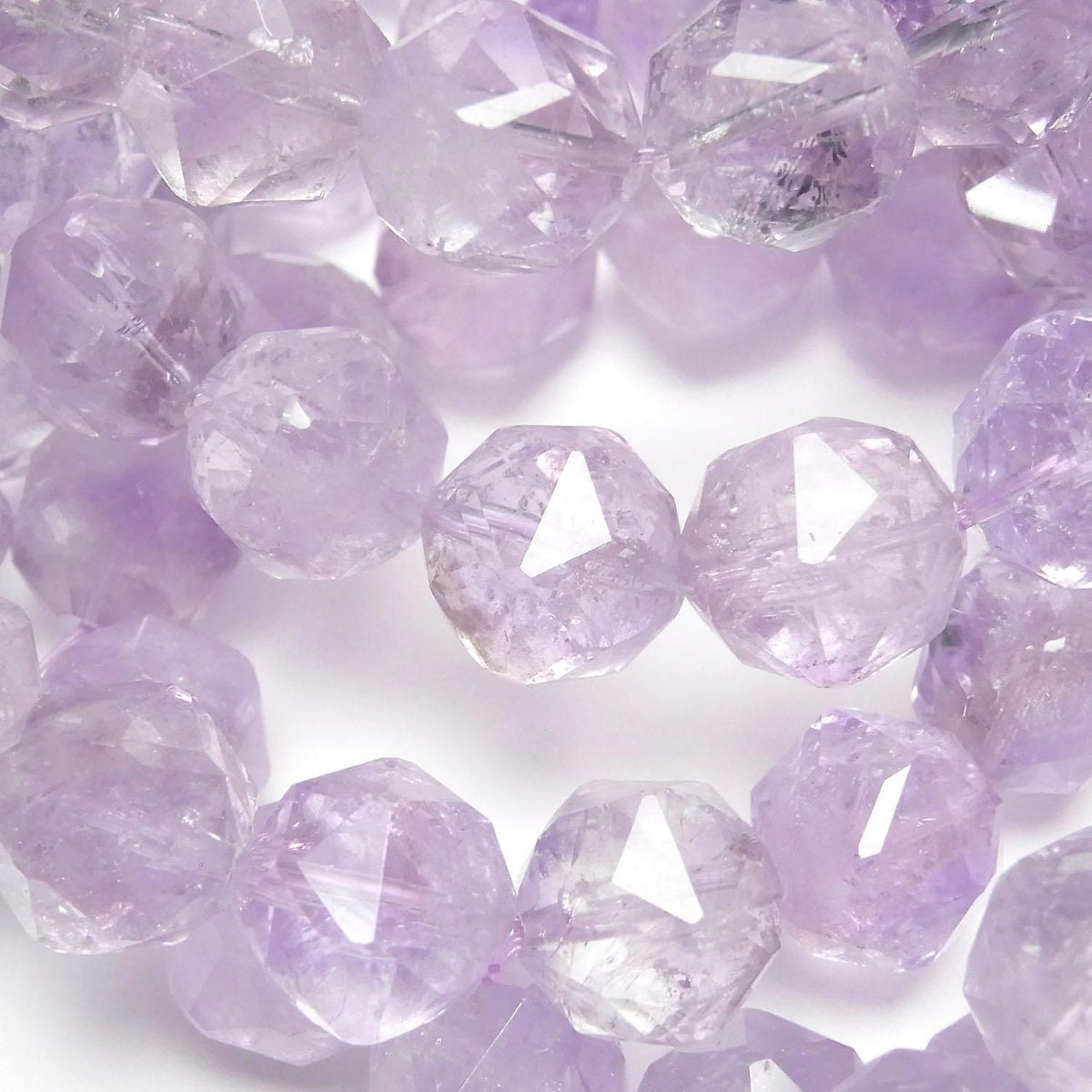 Lavender Amethyst AA++ Star Faceted Round 14mm 1strand beads (Bracelet) High Quality!
