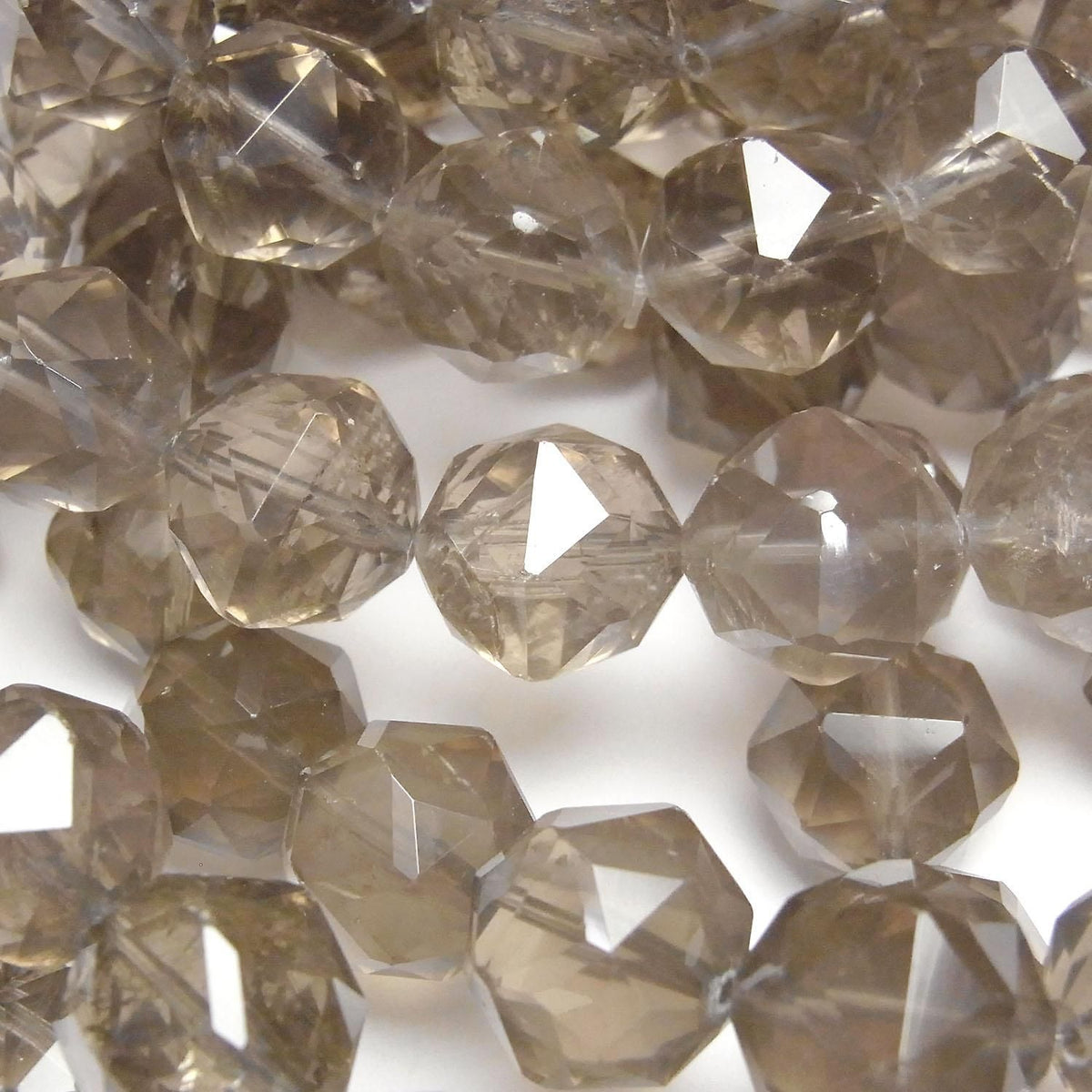 Smoky Quartz AA+ Star Faceted Round 14mm 1strand beads (Bracelet) High Quality!
