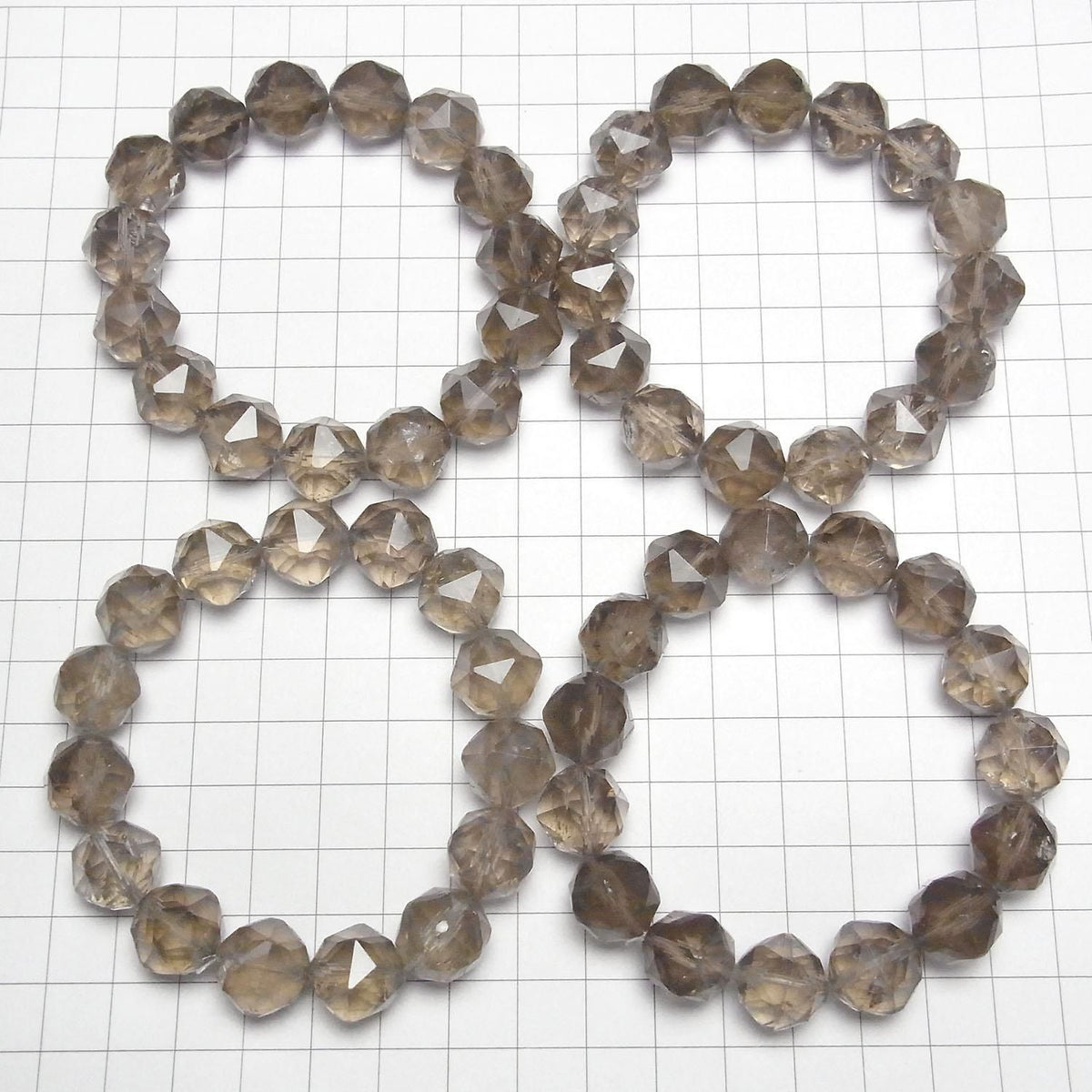 Smoky Quartz AA+ Star Faceted Round 14mm 1strand beads (Bracelet) High Quality!