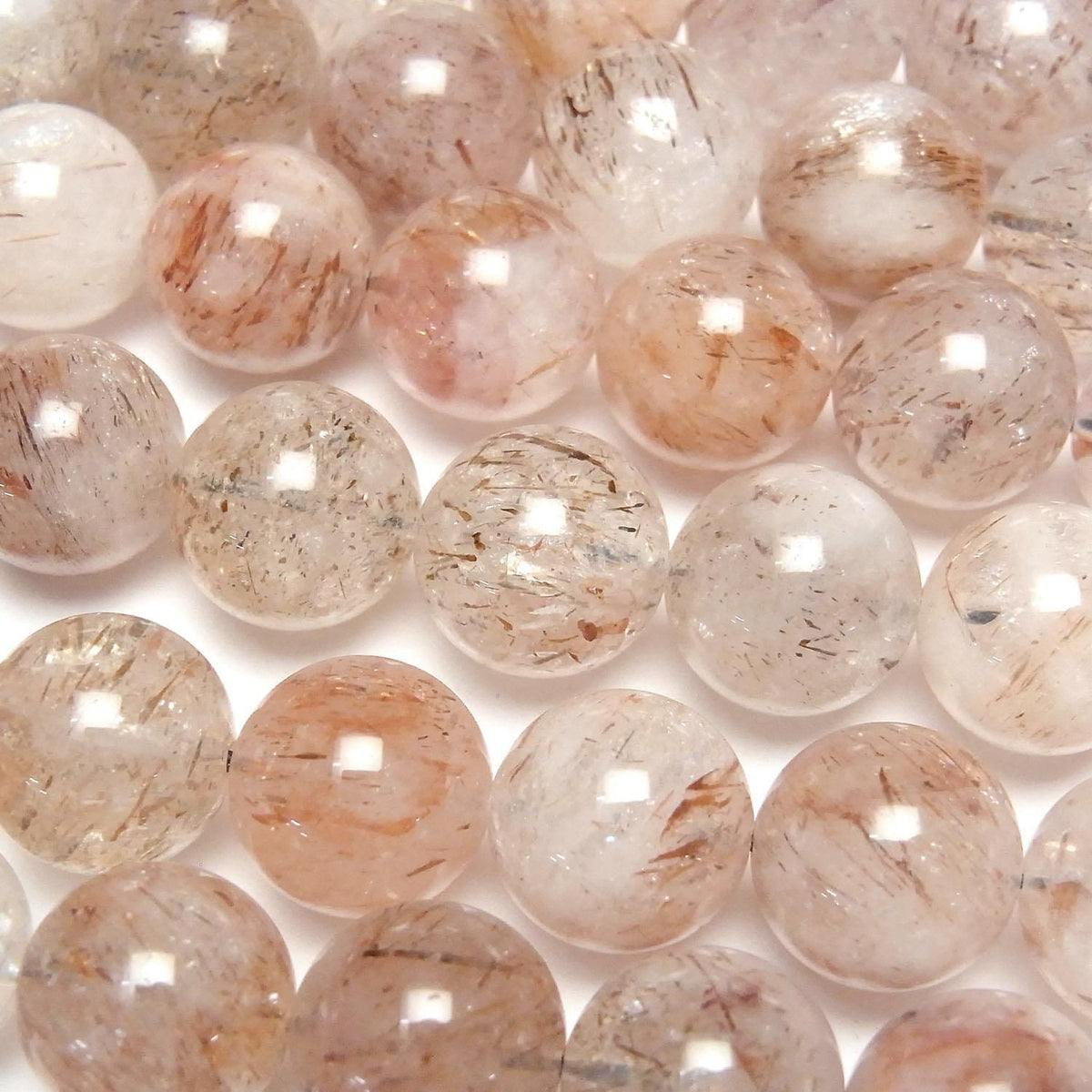 Mica in Quartz AA Round 12.5mm half or 1strand beads (approx. 15 inch/36 cm)