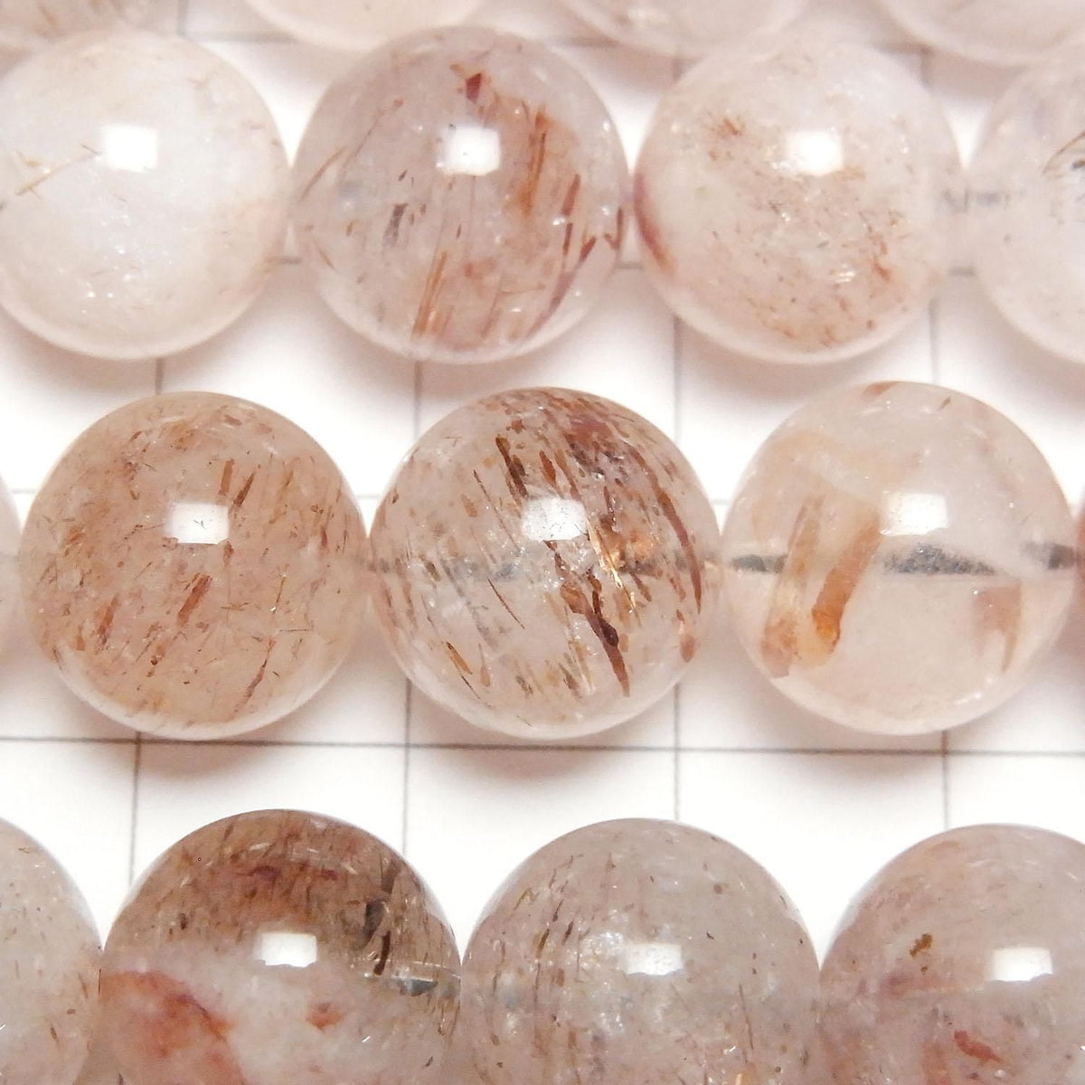 Mica in Quartz AA Round 12.5mm half or 1strand beads (approx. 15 inch/36 cm)