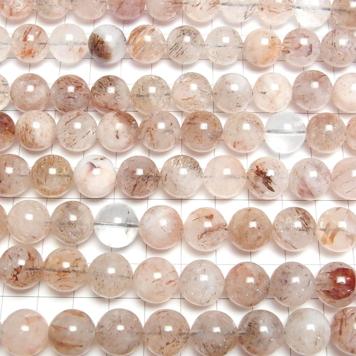 Mica in Quartz AA Round 12.5mm half or 1strand beads (approx. 15 inch/36 cm)