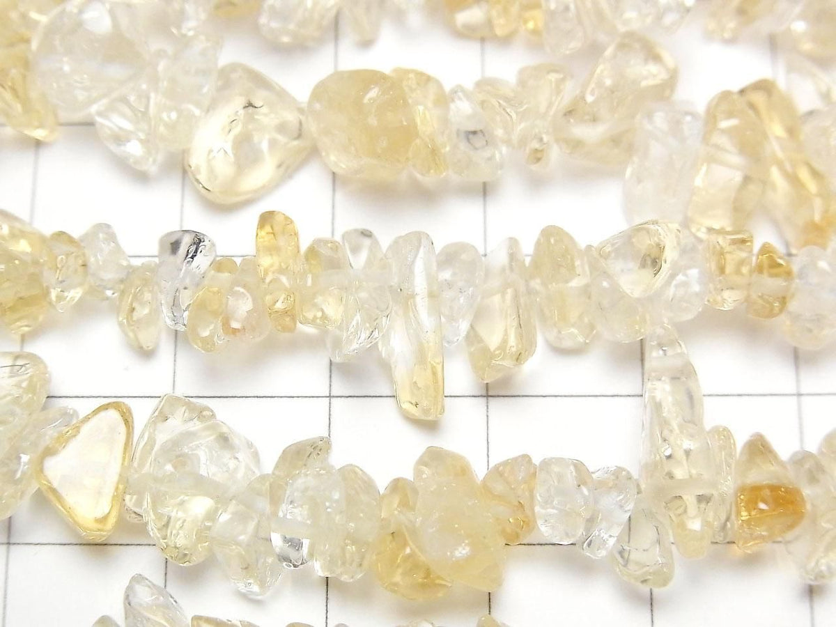 Light color Citrine AA++ Chips (Small Nugget) 1strand beads (approx. 15 inches/37 cm)