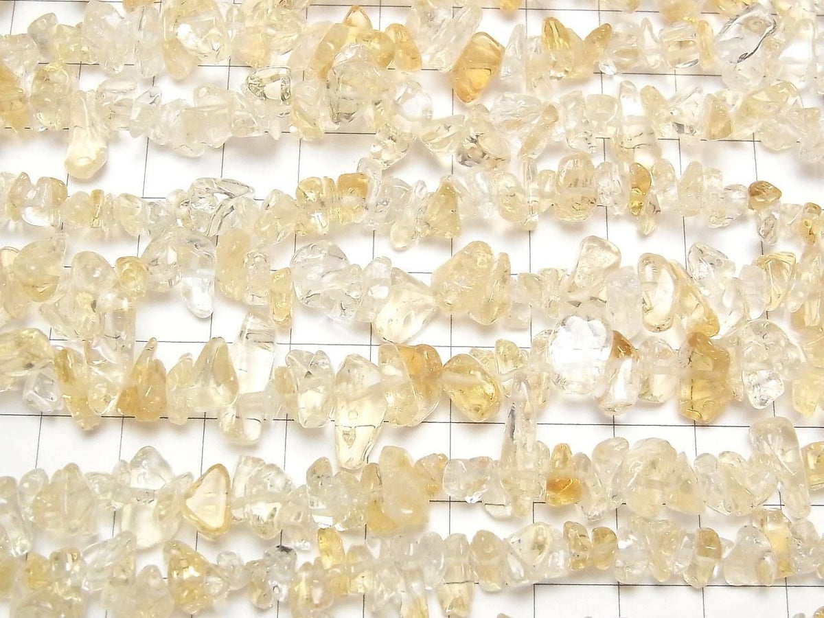 Light color Citrine AA++ Chips (Small Nugget) 1strand beads (approx. 15 inches/37 cm)