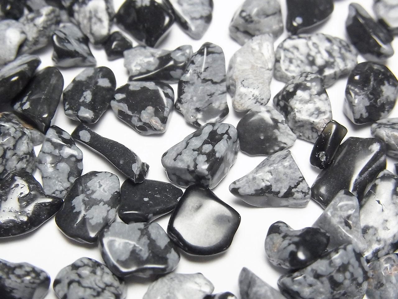 Snowflake Obsidian Undrilled Chips 100 grams