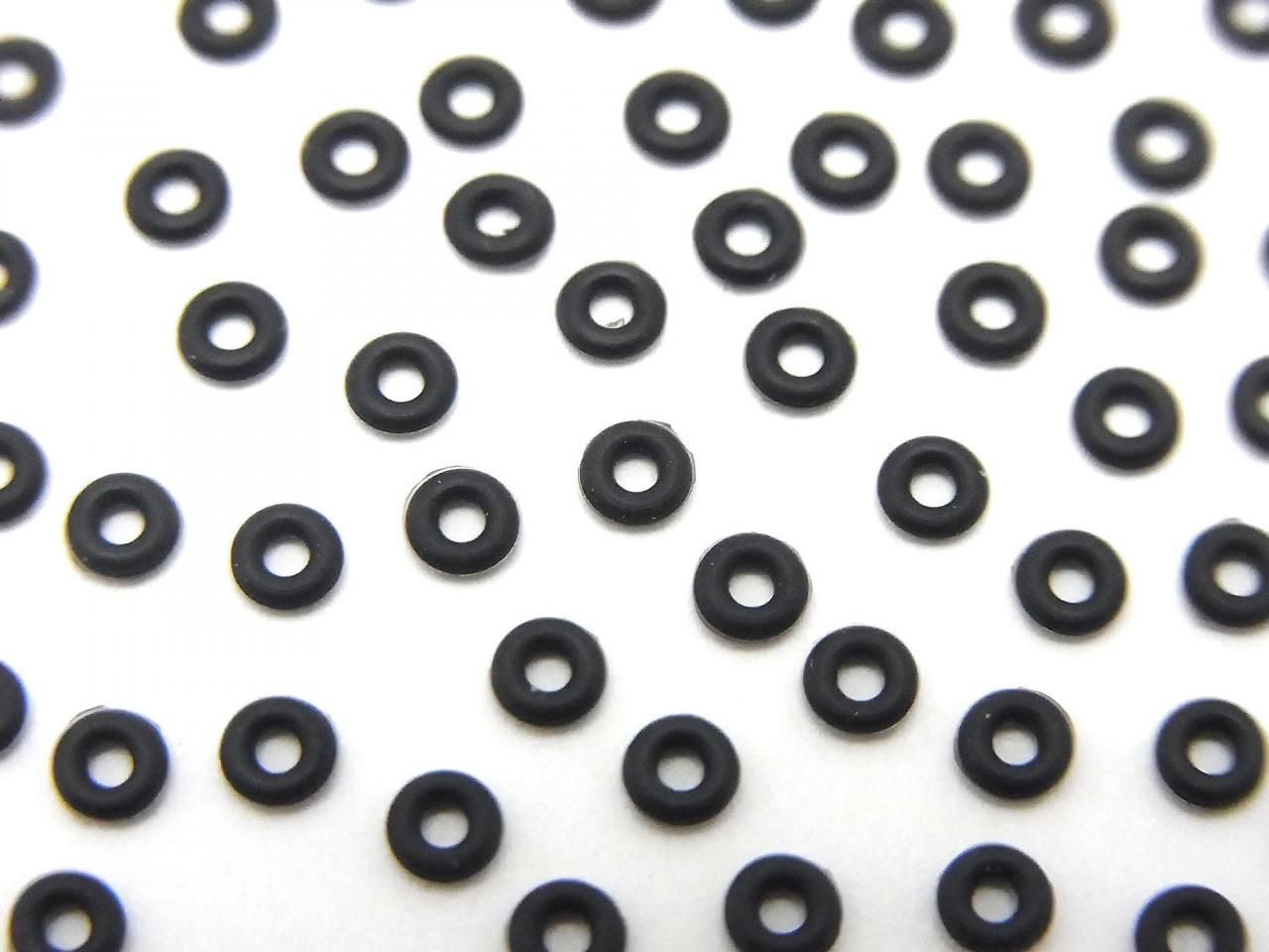 Silicone Rings (Stone Guards) 2.5x2.5x0.7mm Black 100pcs