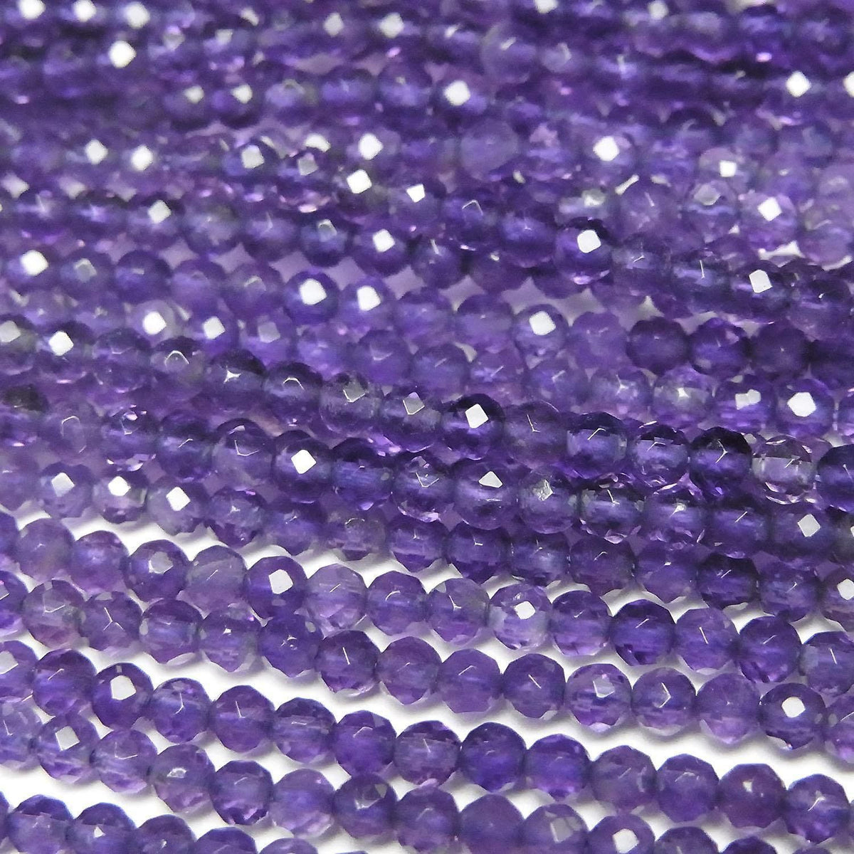 Amethyst AAA- Faceted Round 2.5mm 1strand beads (aprx.15inch/38cm)High Quality!