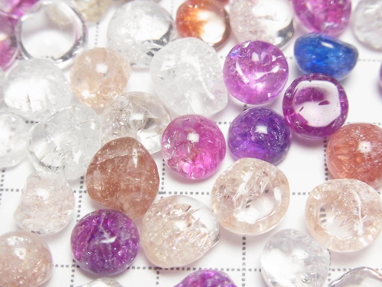 Multicolor Cracked Crystal Undrilled Chips (Small Nugget) 100 grams