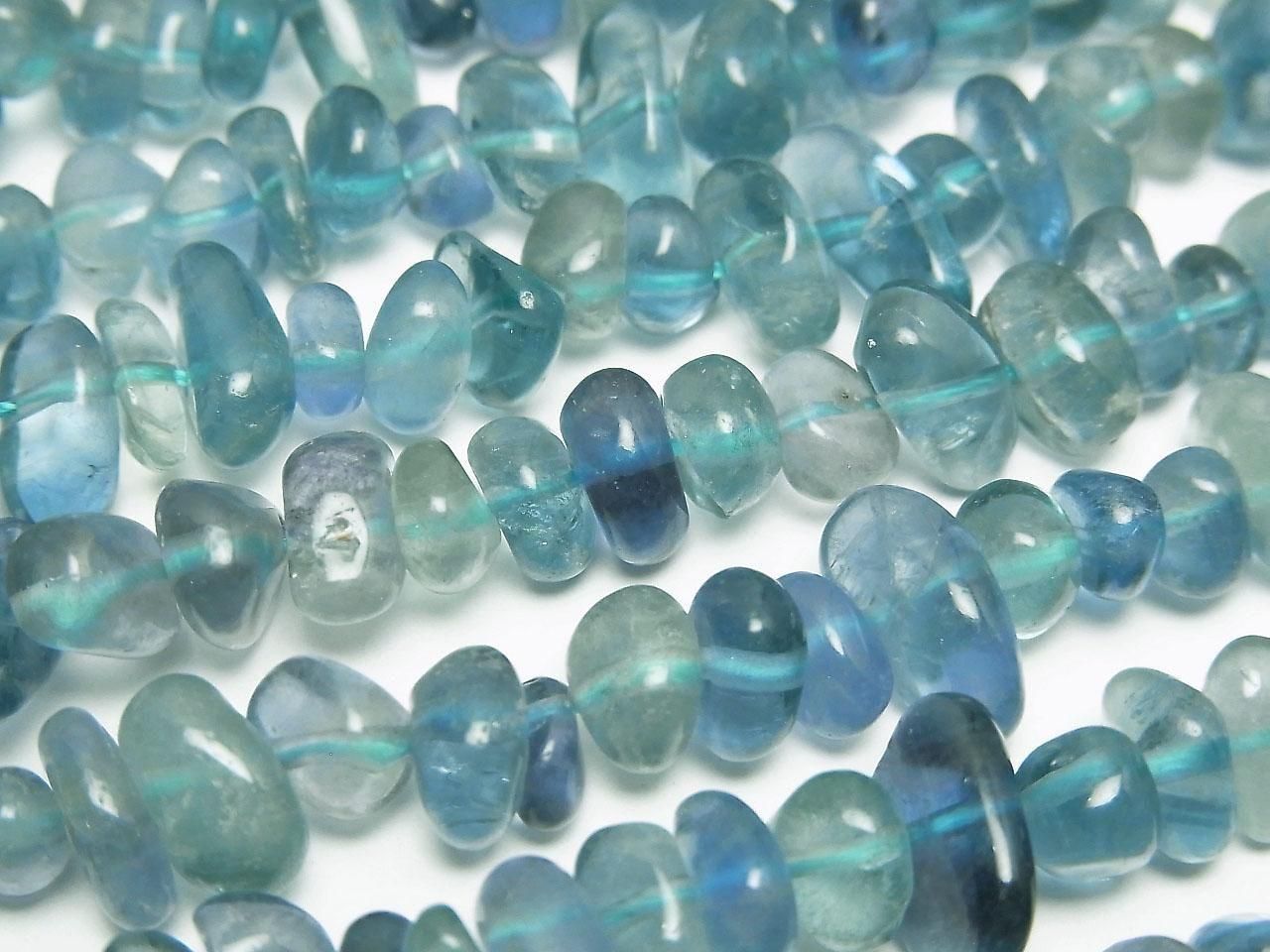 Blue-Green Fluorite AAA Chips (Small Nugget) 1strand beads (approx. 15 inches/36 cm)