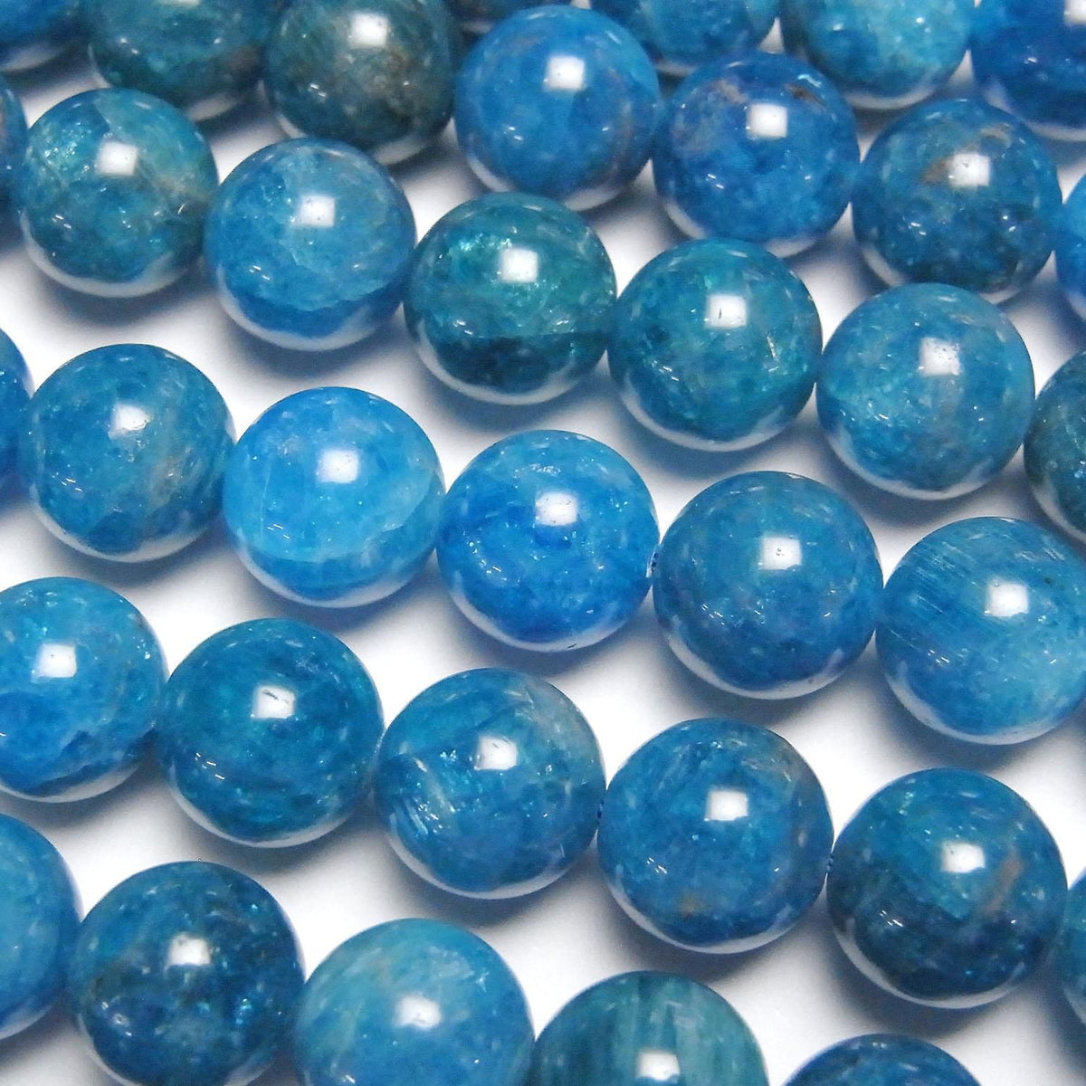 Blue Apatite AA++ Round 10mm half or 1strand beads (approx. 15 inches/36 cm)