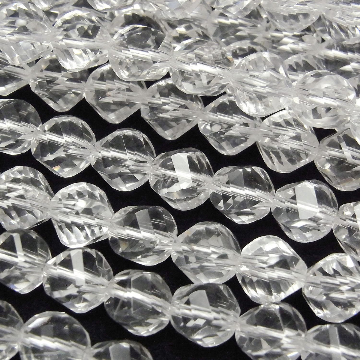 Crystal AAA Twist x Multiple Facets 9x8x8mm 1/4 or 1strand beads (approx. 15inch/36cm) High Quality!