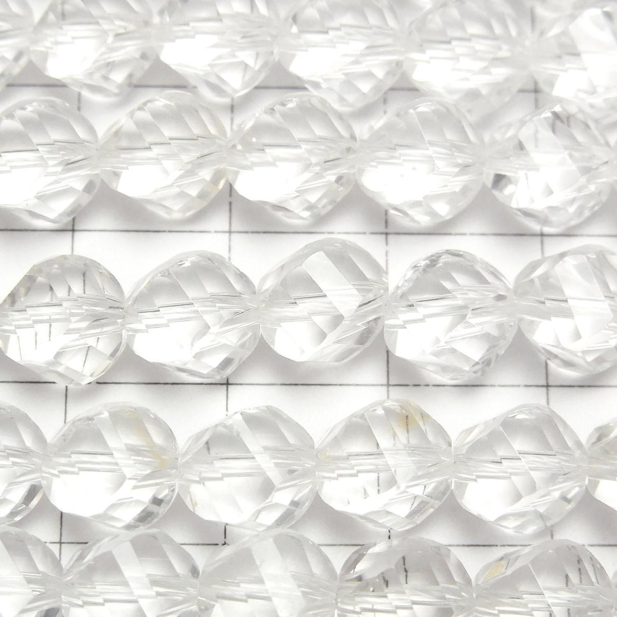 Crystal AAA Twist x Multiple Facets 9x8x8mm 1/4 or 1strand beads (approx. 15inch/36cm) High Quality!