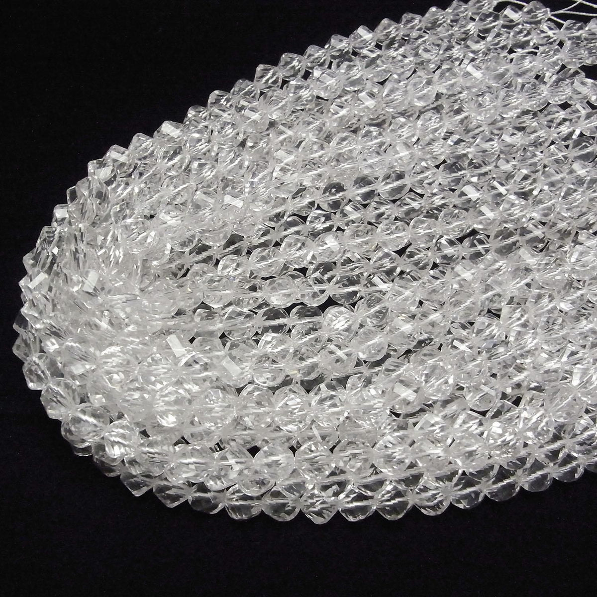 Crystal AAA Twist x Multiple Facets 9x8x8mm 1/4 or 1strand beads (approx. 15inch/36cm) High Quality!
