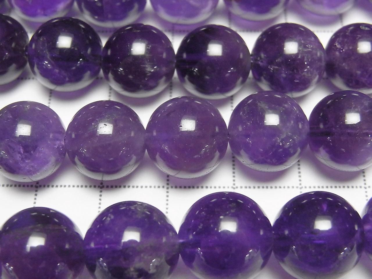 Amethyst AA+ Round 12mm half or 1strand beads (aprx.15inch/36cm)