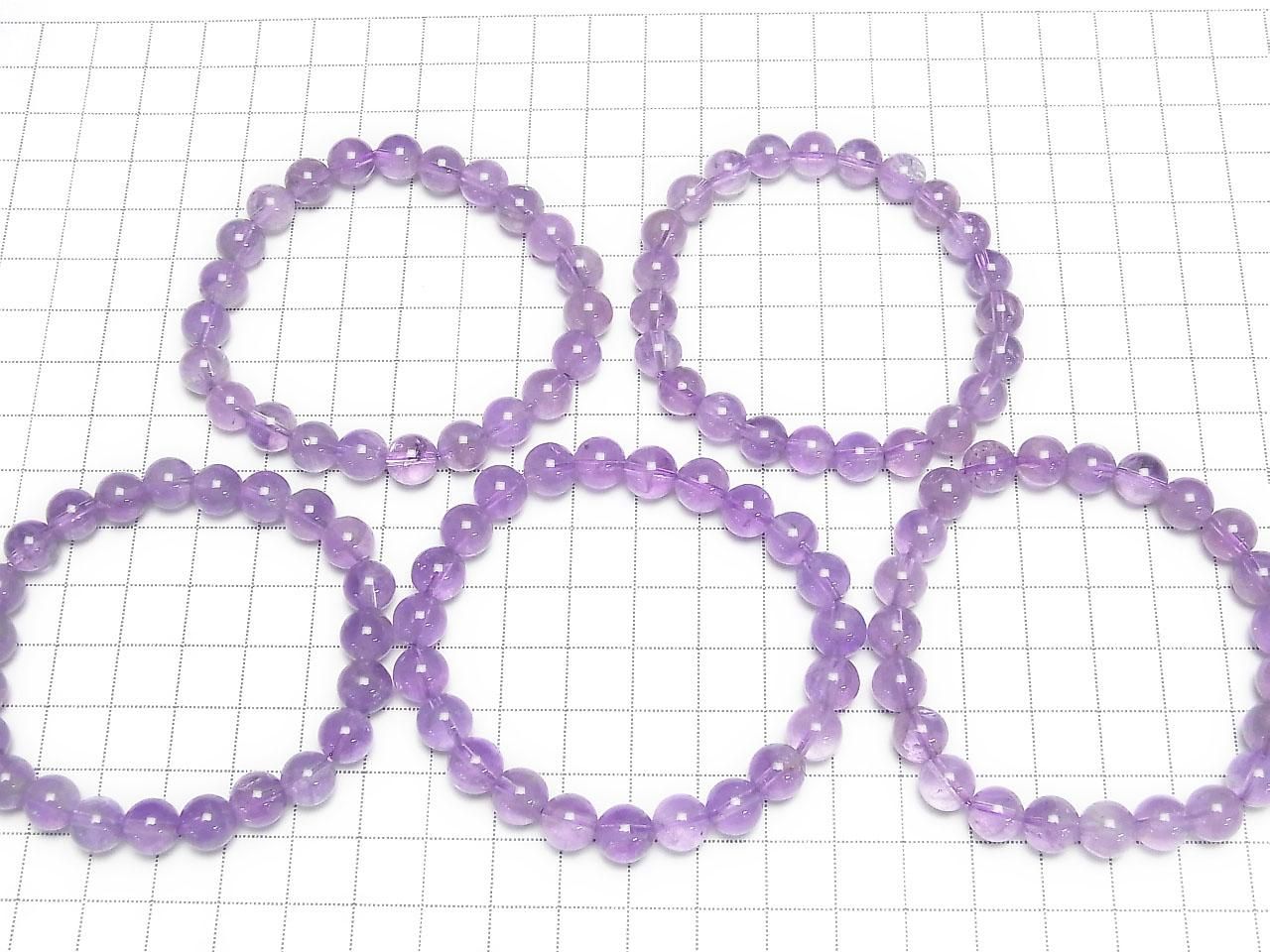 Amethyst AA++ Round 8mm Light Color 1strand beads Bracelet