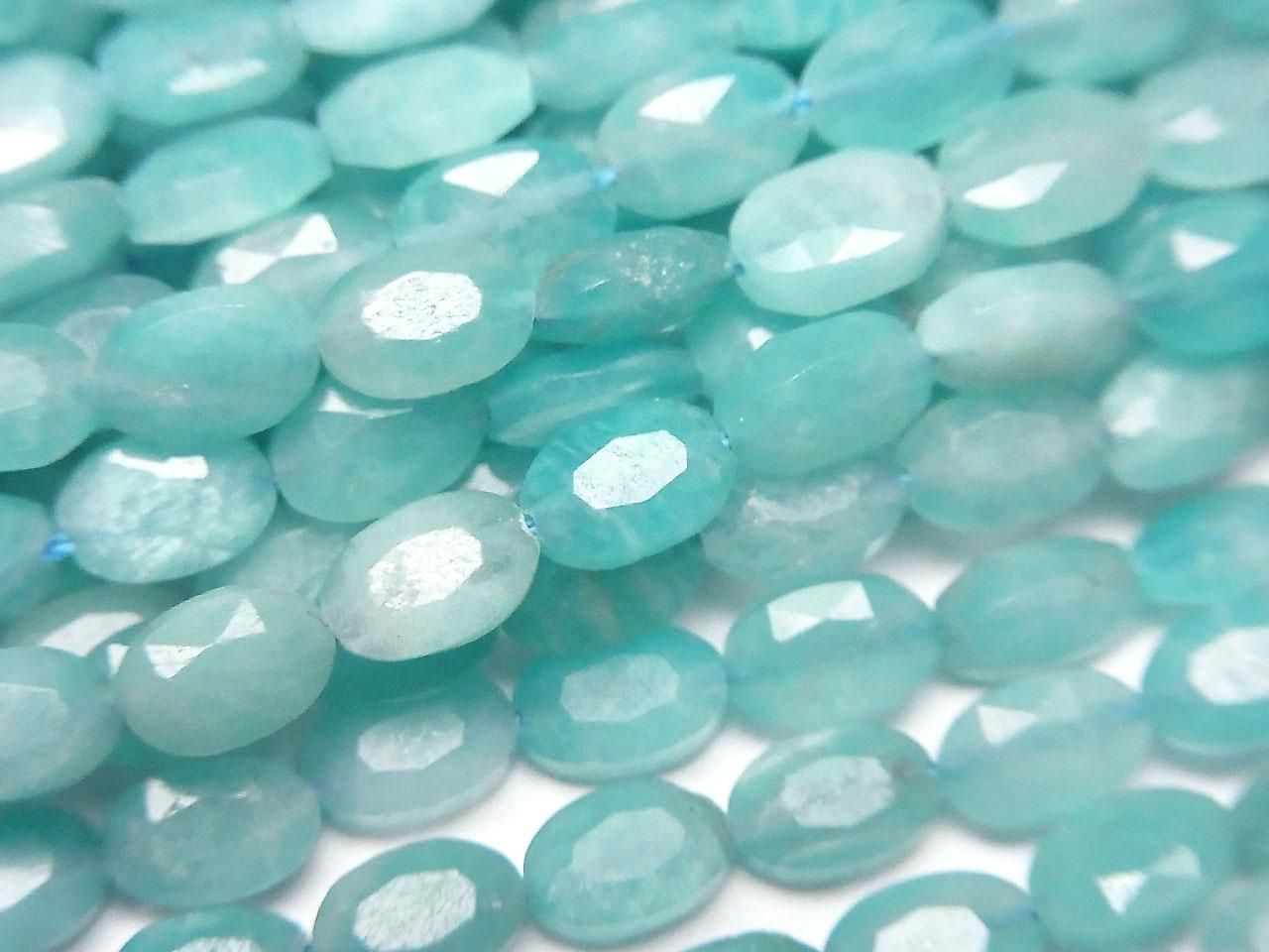 Amazonite AA+ Faceted Oval 6x4mm half or 1strand beads (aprx.15inch/36cm)High Quality!