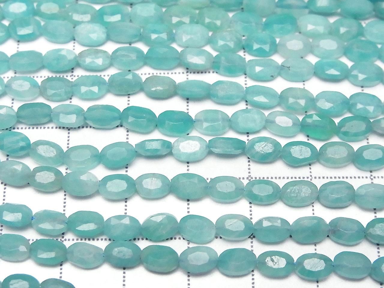 Amazonite AA+ Faceted Oval 6x4mm half or 1strand beads (aprx.15inch/36cm)High Quality!