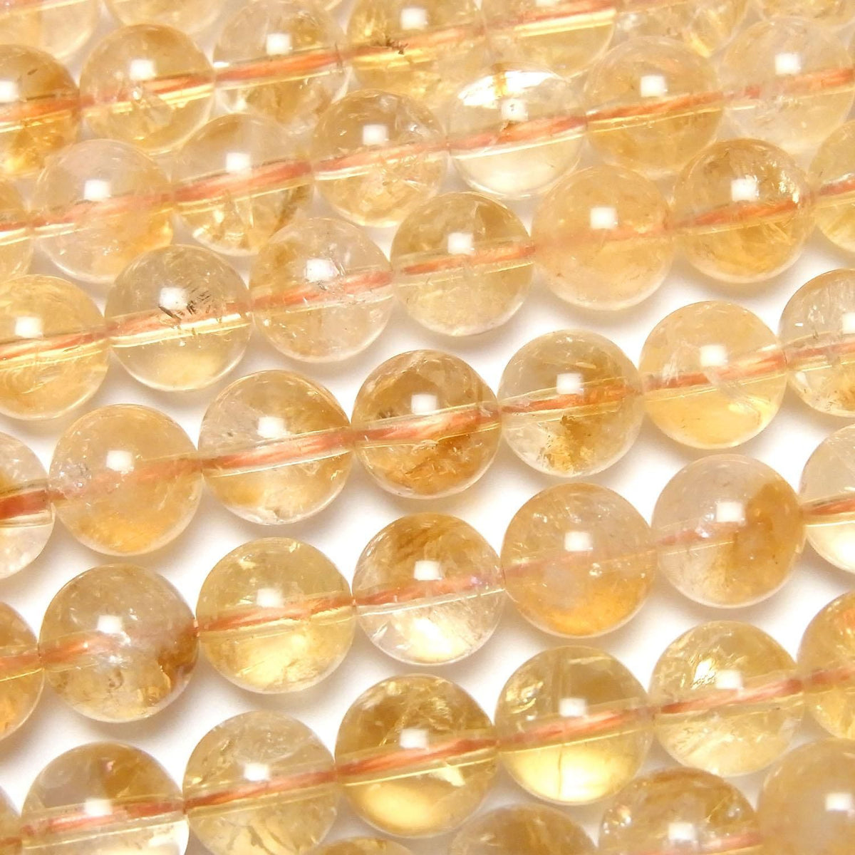 Bi-color Citrine AAA- Round 8mm half or 1strand beads (aprx.15inch/36cm)