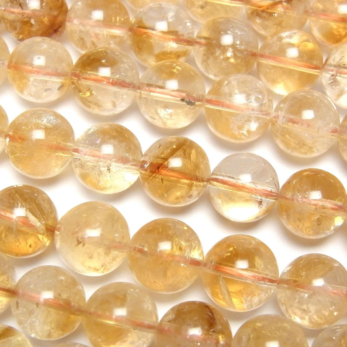 Bi-color Citrine AAA- Round 10mm half or 1strand beads (aprx.15inch/36cm)