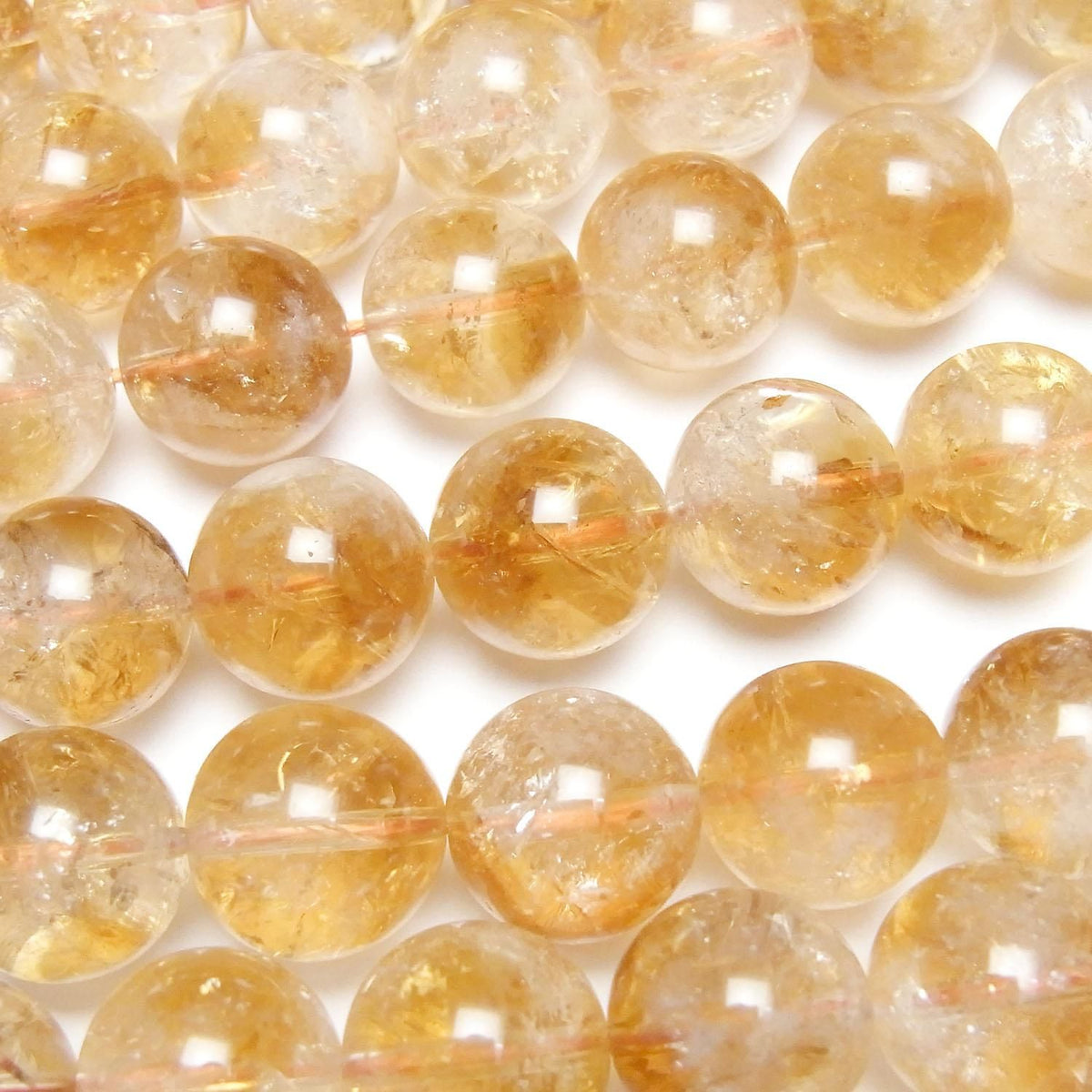Bi-color Citrine AAA- Round 12mm half or 1strand beads (aprx.15inch/36cm)
