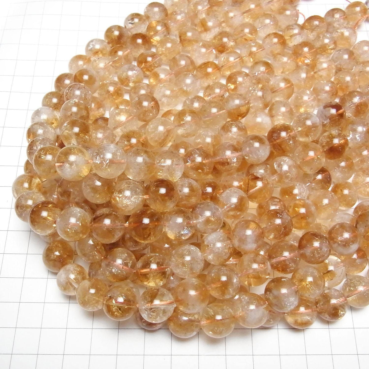 Bi-color Citrine AAA- Round 12mm half or 1strand beads (aprx.15inch/36cm)