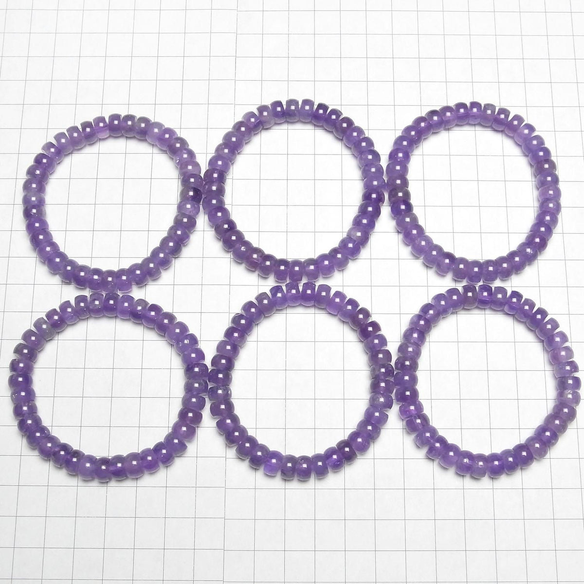 Amethyst AA+ Rondelle 8.5x8.5x4.5mm 1strand beads (Bracelet)