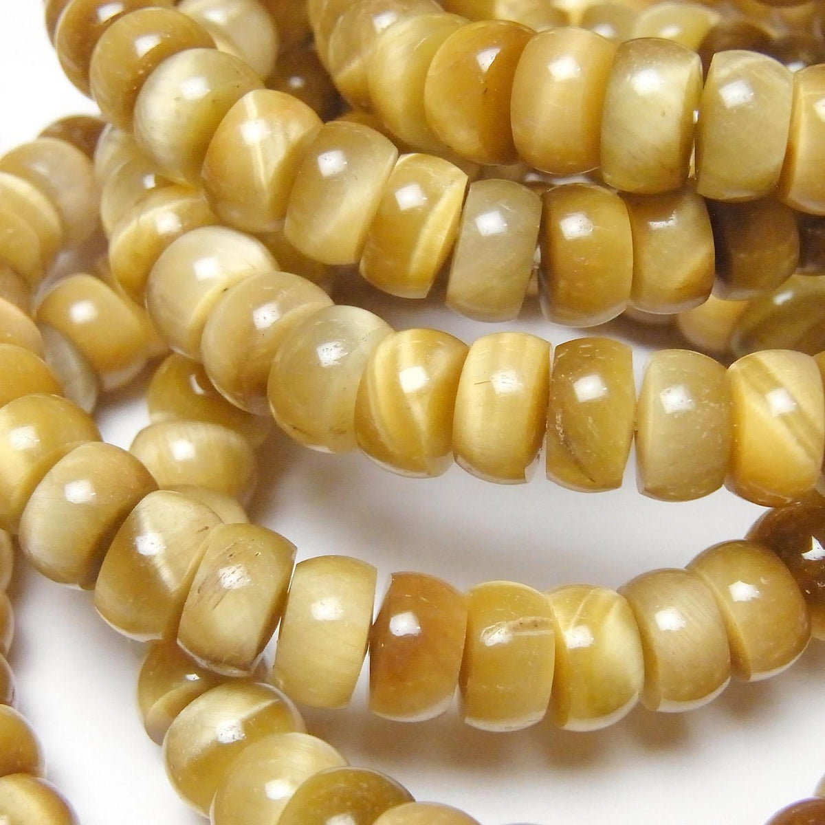 Golden Tiger's Eye AA++ Rondelle 8.5x8.5x4.5mm 1strand beads (Bracelet)