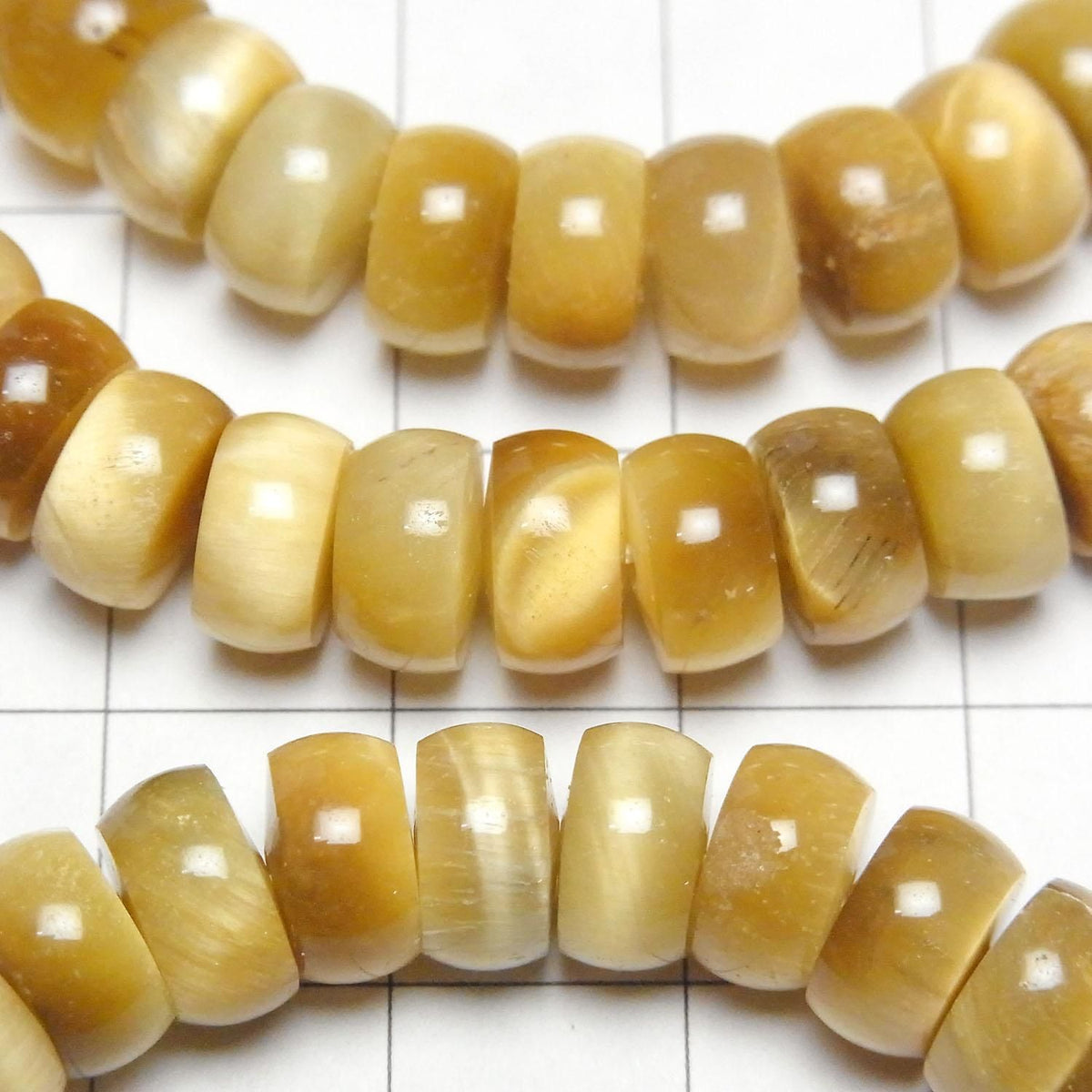 Golden Tiger's Eye AA++ Rondelle 8.5x8.5x4.5mm 1strand beads (Bracelet)