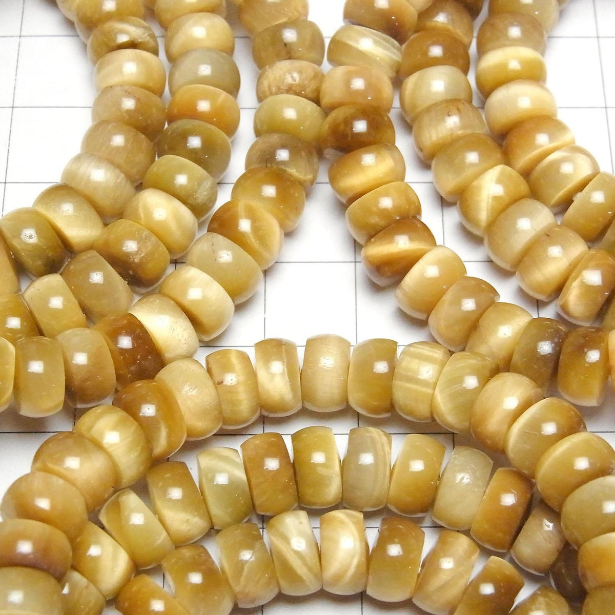 Golden Tiger's Eye AA++ Rondelle 8.5x8.5x4.5mm 1strand beads (Bracelet)