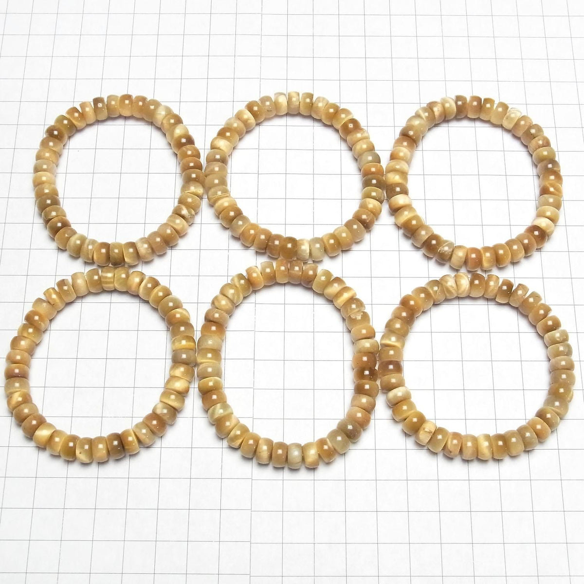 Golden Tiger's Eye AA++ Rondelle 8.5x8.5x4.5mm 1strand beads (Bracelet)