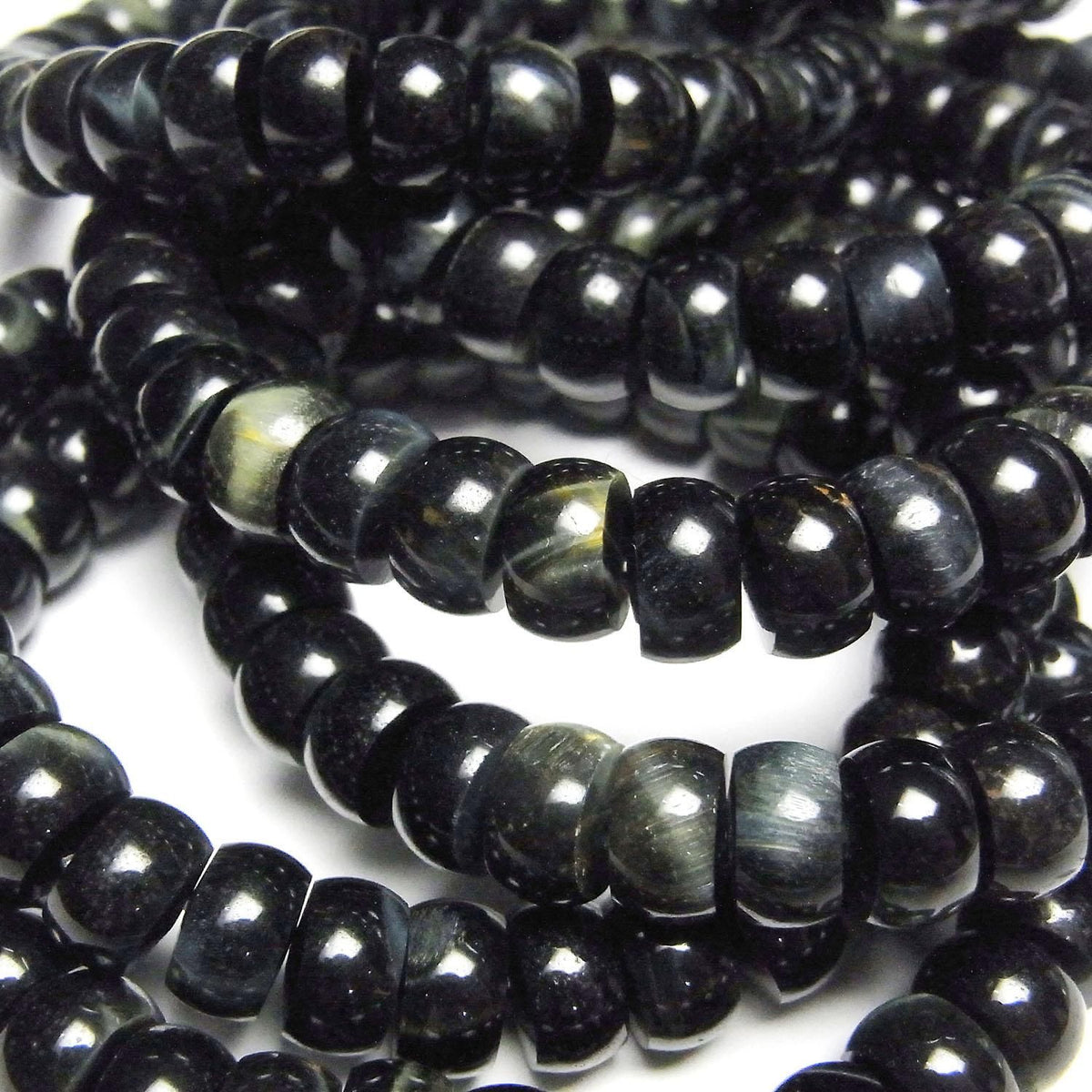 Natural color Green Tiger's Eye AA++ Rondelle 8.5x8.5x4.5mm 1strand beads (Bracelet)
