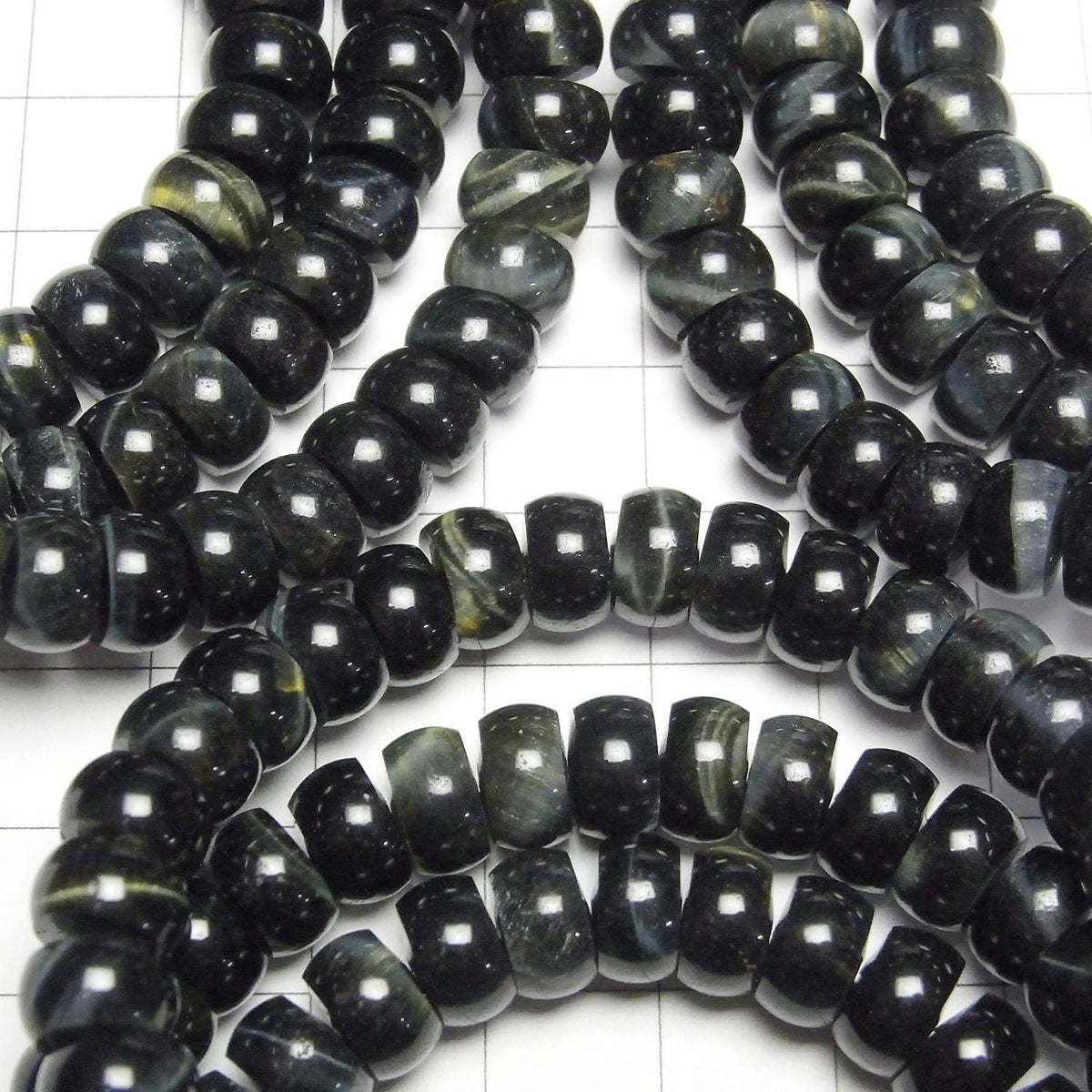 Natural color Green Tiger's Eye AA++ Rondelle 8.5x8.5x4.5mm 1strand beads (Bracelet)
