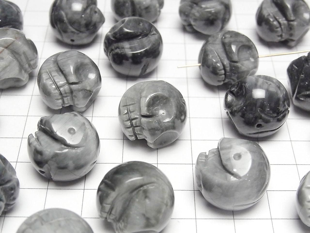 Brazilian Eagle Eye AAA- Skull Vertical Hole 20mm 1pc