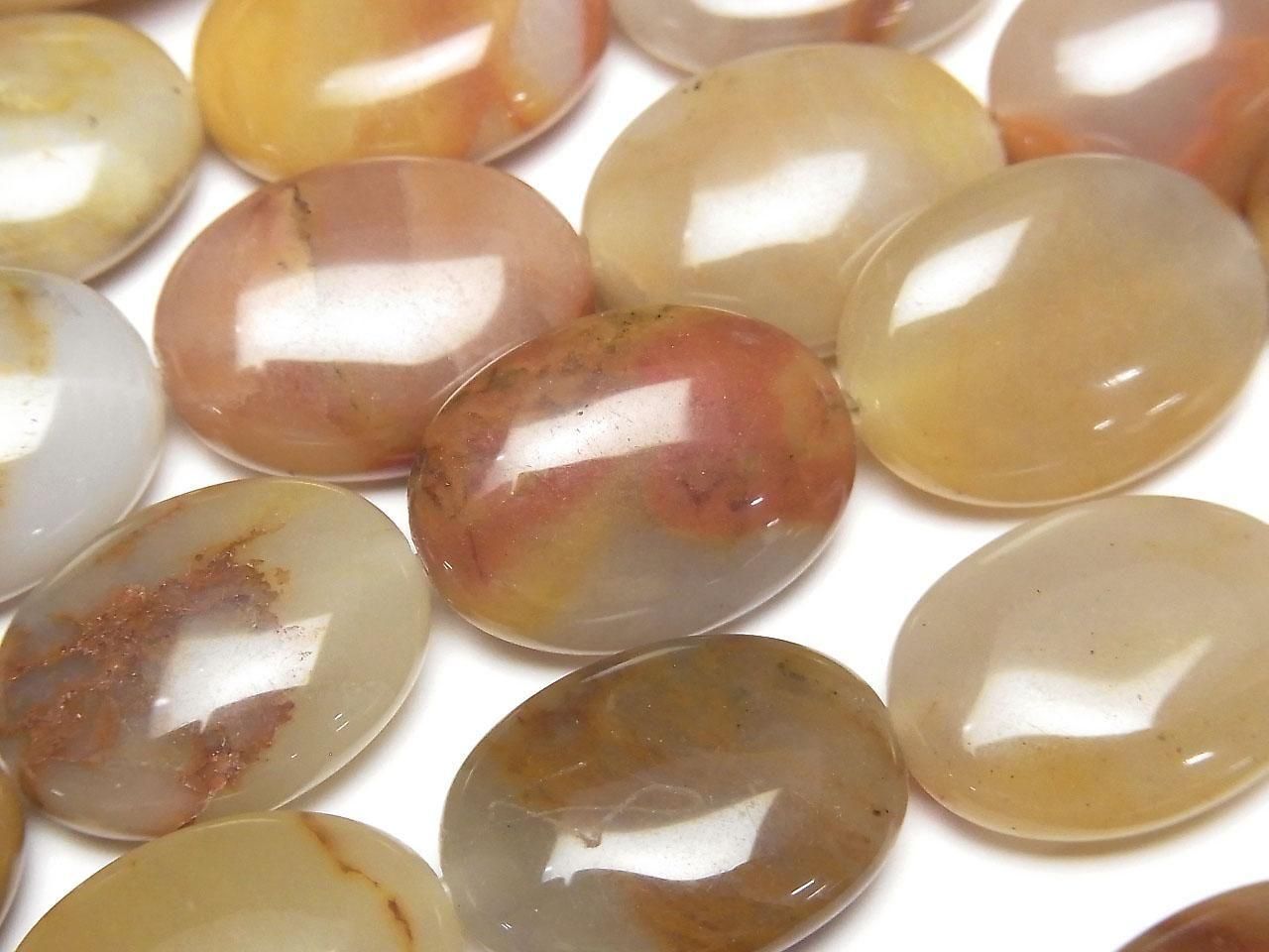 Brown mixed Agate AA Oval 20x15mm 1strand beads beads (approx. 14inch/35cm)