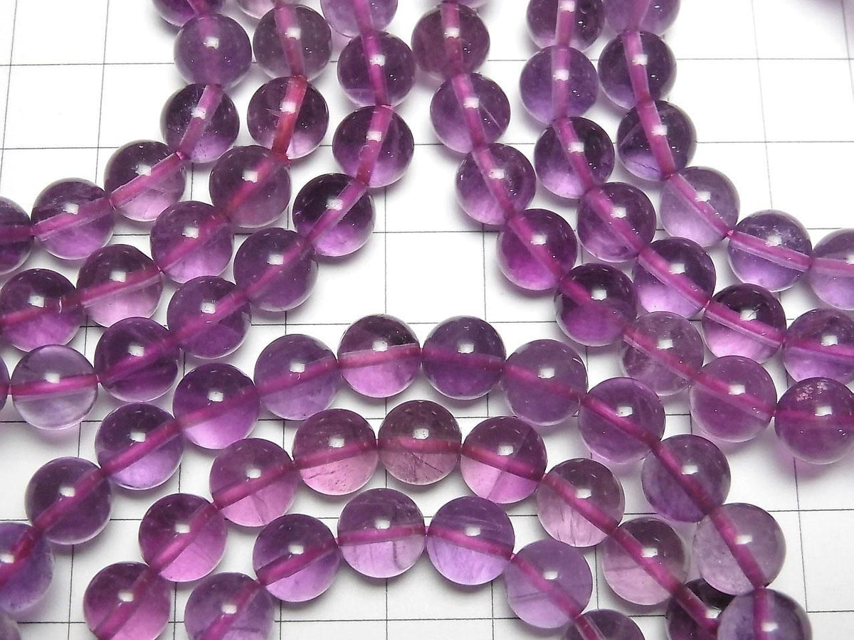 Purple Fluorite AAA Round 8mm 1strand beads (Bracelet)